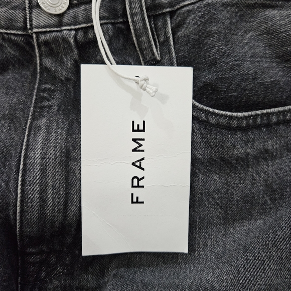 Frame Denim Le Jane High-Rise Straight Fit Black Jean's Size 29 - Picture 8 of 11